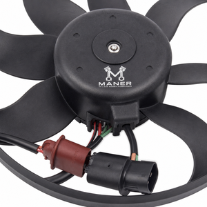 Ventilador de refrigeración del radiador MANER 3C0959455F / 1K0959455FR / 1TD959455D / 1K0959455DL compatible con VW GTI Golf Mk6 Tiguan B7 CC Skoda - Product Image 2