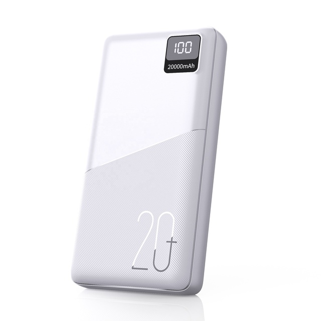 R-ABS Large Capacity 20000mAh Portable Power Bank Custom Color Backup 10000mAh LED Display Smartphone Power Station