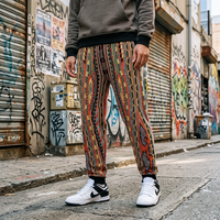 Ensembles de survêtements en maille de coton pour hommes, personnalisés OEM/ODM, avec logo brodé jacquard, taille élastique au crochet, collection 2026