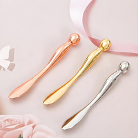 1/2 Outils de beauté en alliage de zinc, Spatule pour masque de nuit, Bâton de massage facial, Lifting facial, Masseur oculaire, Spatule pour crème anti-cernes