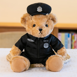 Oem Odm Op Maat Gemaakte Politie Teddybeer Pop Verkeerspolitie Beer Gevulde Uniform Gevulde Teddybeer Knuffel - Product Image 5