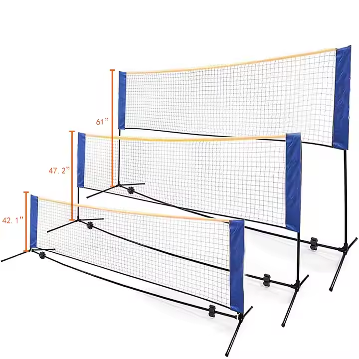 Adjustable Height Portable Badminton Net for