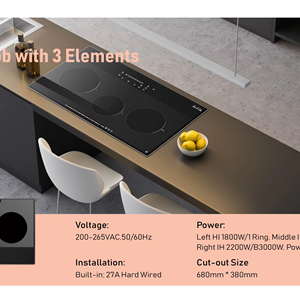 Systèmes de cuisson intelligents Doopen Perfect, cuisinière hybride induction-céramique intégrée 5900W avec capteur et application - Product Image 4