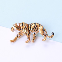 Bijoux personnalisés, accessoires de vêtements en émail animal, broche tigre pour homme