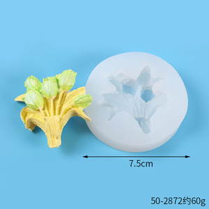Baru DIY 3D buket Tulip cetakan silikon buket lilin aromaterapi cetakan Gel tetes gipsum - Product Image 6