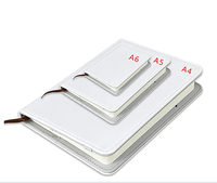 Tragbare A4/A5/A6 Größe Sublimation PU Leder Journal Notizbuch Schul geschenk mit Sublimation Leder rohlingen