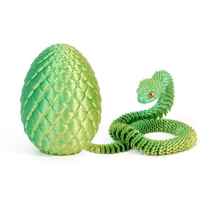 ของเล่นมังกรเรืองแสงไวเปอร์คริสตัลไล่ระดับสีของเล่นพลาสติกพิมพ์ลาย3D พร้อมข้อต่อเคลื่อนที่ได้สำหรับเด็กอายุ5ถึง7ปี - Product Image 4