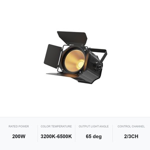 Projecteur de scène COB, 200W, double couleur 3200K-6500K, DMX pour lieux événementiels - Product Image 5