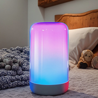 Lampe de table RVB portable intelligente pour la maison tactile LED veilleuse, avec fonction audio, utilisation de la lampe de chevet de la chambre