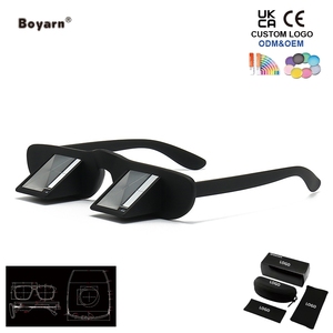 <span class=keywords><strong>Lunettes</strong></span> de protection classiques noires Boyarn avec logo personnalisé pour hommes et femmes – Robustes, confortables, idéales pour l'escalade et les festivals (Prismes) - Product Image 3