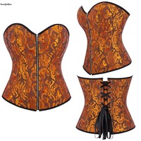 Nouveau Corset Vintage en Dentelle pour Femme 2025 – 20 Couleurs Disponibles, Jacquard Floral Respirant, Grande Taille, Idéal pour Halloween, Style Bustier