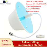 intérieure omnidirectionnelle 4G/5G 800MHz-3700MHz Amplificateur de signal Tête de champignon pour antenne de plafond