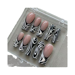 Lujo personalizado grueso acrílico hecho a mano a presión <span class=keywords><strong>uñas</strong></span> diamantes <span class=keywords><strong>de</strong></span> imitación Etiqueta Privada <span class=keywords><strong>uñas</strong></span> artificiales diseño elegante para los dedos - Product Image 4