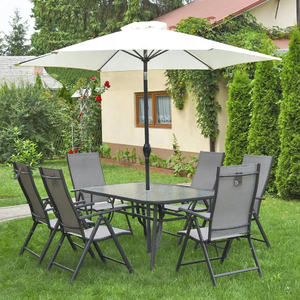 6pcs chaises pliantes et <span class=keywords><strong>table</strong></span> <span class=keywords><strong>avec</strong></span> <span class=keywords><strong>trou</strong></span> <span class=keywords><strong>de</strong></span> parapluie <span class=keywords><strong>jardin</strong></span> mobilier d'extérieur chaise <span class=keywords><strong>table</strong></span> ensemble <span class=keywords><strong>avec</strong></span> <span class=keywords><strong>parasol</strong></span> - Product Image 1