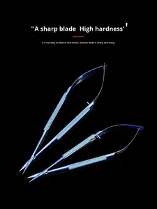 チタン合金眼科用角膜剪刀 マイクロカストロビエホ角膜剪刀 丸型ハンドル マイクロシザーズ 眼科手術用 - Product Image 2