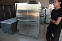 Congélateur vertical double porte de qualité alimentaire pour restaurant