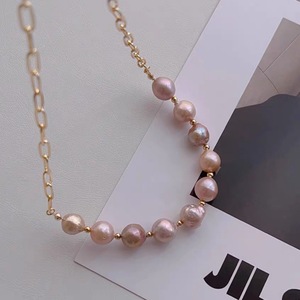 Irregular Baroque Pearl <b>Necklace</b> for Women <b>Candy</b>-Colored with Natural Texture Niche Luxury Accessories That Are Light Popular - Product Image 2