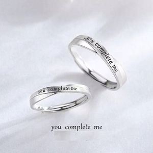 <b>Couple</b> <b>Ring</b> for Wedding Jewelry Valentine's Day Gift Open Adjustable <b>Ring</b> You Complete Me <b>Couple</b> <b>Ring</b> - Product Image 3