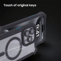 Étui de téléphone portable léger et résistant aux chocs en PC TPU rose de luxe, protection intégrale 360 degrés, Flying Heavy Duty Defender, pour iPhone 15 Pro Max