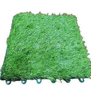 Grass Suspended splicing lawn mat artificial grass interlocking tiles artificial grass synthetic lawn tiles