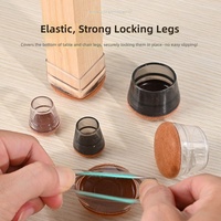 Protège-pieds en silicone silencieux et épaissi pour chaises et tables – Patins antidérapants pour chaises de salle à manger et tabourets avec bords enveloppés