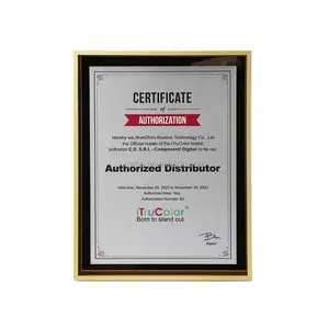 Innovative authenticity card certificate with UV printing technique for company authorization