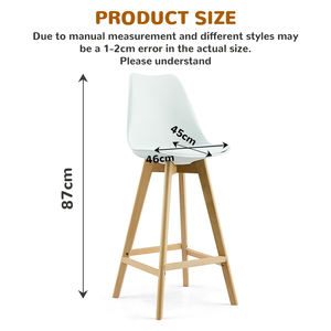 Sgabelli in Legno Massello di Alta Qualità, Sedie da Bar Moderne per Isole Cucina, Pub e Spazi Commerciali - Product Image 6
