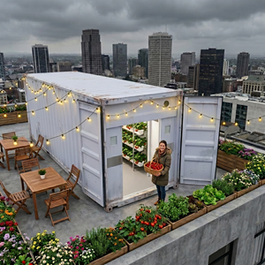 Contenedor de Cultivo Hidropónico Interior Comercial de Alto Rendimiento para Fresas, Sistema de Contenedores de Envío para Granjas Verticales Inteligentes - Product Image 1