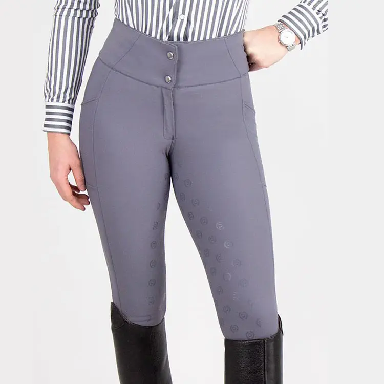 Pantalones ecuestres de silicona para mujer, mallas ajustadas para montar a caballo, en oferta en Europa