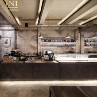 ONI Shopfitting Vintage Beer Bar Boissons Gâteau Burger Café Décoration Meubles Design d'intérieur Comptoir Vitrine Meubles