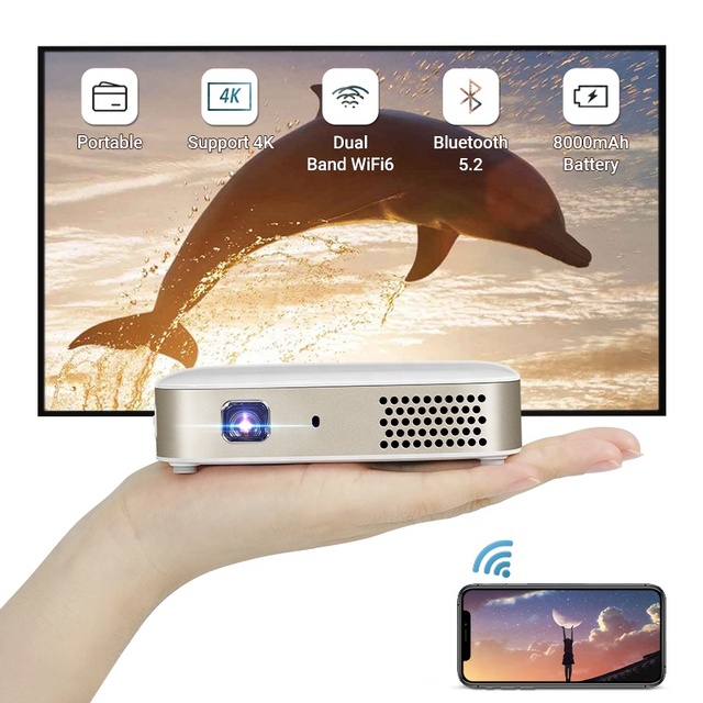 Hotack Hot Sale D061 HD Home Theater Kids Christmas Gifts Smart WiFi Projectors Mini Portable Outdoor Projector