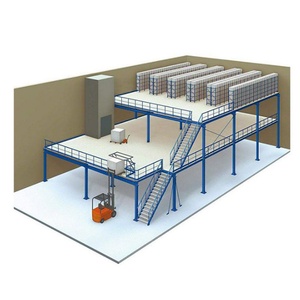 Platform Rak Mezzanine Dua Tingkat Tugas Berat untuk Kantor Gudang yang Dapat Disesuaikan - Product Image 3