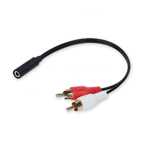 Câbles audio 2 en 1, connecteurs jack 3.5mm à 2 rca, adaptateur audio, connexion pour ordinateur, haut-parleur, câble AV
