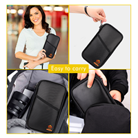 Portefeuille de voyage familial bloquant RFID avec poche murale pour documents et billets Motif de sac élégant