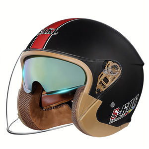 Casque de moto ABS pour adulte, certifié DOT, double visière, casque ouvert pour la sécurité à moto - Product Image 1