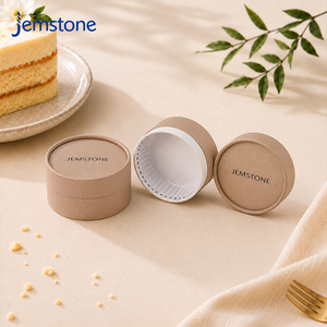 Caja de Cartón Ecológica Personalizada para Pasteles y Postres, Tubo de Papel Kraft, Apta para Horno, Caja Cilíndrica para Pastel de Queso Vasco - Product Image 2
