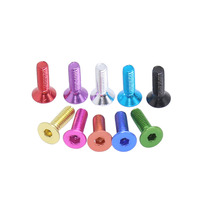 Kleur Geanodiseerd 6061 Aluminium Hex Socket Verzonken Schroef DIN7991 M3-M6 voor RC Motor Fiets Elektronica DIY Fastener