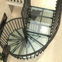 Escalier en colimaçon moderne sur mesure en métal, échelle en spirale en fer, escalier en colimaçon en acier inoxydable pour intérieur et extérieur