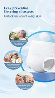 Couches-culottes jetables super absorbantes pour adultes avec attaches adhésives anti-fuites, taille XL, pour incontinence nocturne sévère