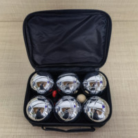 Nouveau Offre Spéciale Boules de pétanque de haute qualité 6 ensembles sac en Nylon exercice en plein air acier PC matériel Logo personnalisé CN Type de prise