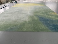 Tapis en laine tuftés à la main de luxe de haute qualité, design moderne, tapis de zone à poils moyens, résistants aux taches, écologiques