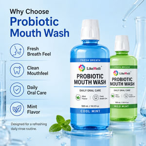 Enjuague Bucal Probiótico de 500 ml, Menta Suave, Menta Refrescante, Aliento Fresco, Cuidado Bucal Diario, Sensación de Frescura Bucal, Sabor a Menta, Botella de Enjuague para Uso Doméstico - Product Image 4