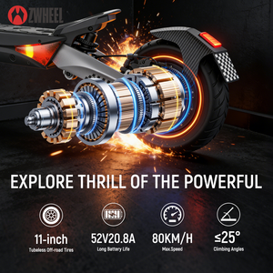 Scooter Eléctrico de Doble Motor 2000W2 con Neumáticos Todoterreno, Control por Aplicación, Alcance de 60 KM para Aventuras Fuera de Carretera - Product Image 3