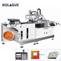 Machine d'impression sérigraphique automatique rouleau à rouleau CCD pour étiquettes de films de panneaux de commande, PVC, PET, BOPP, IMD, IML, panneaux FRID