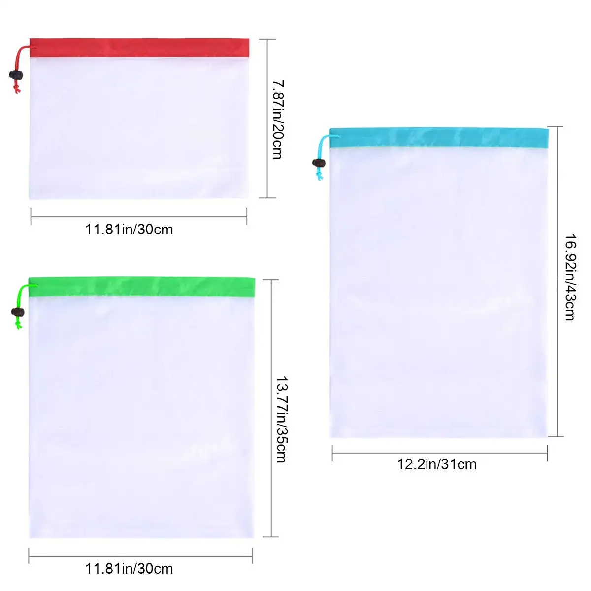 2022 Amazon Hot Seller Food Grade Mesh Bags for Fruit, Vegetable, Toys, and Supermarket Shopping Storage Mesh Produce Bags