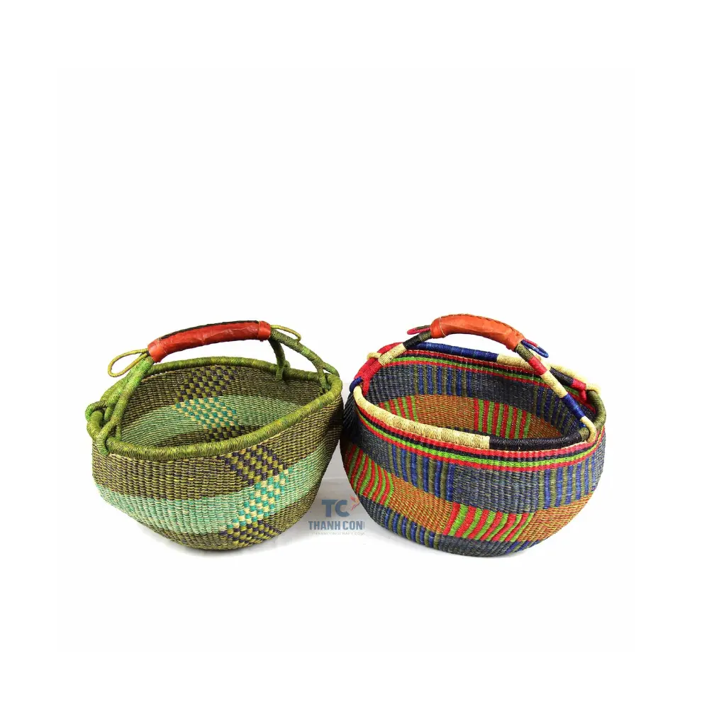 Woven seagrass bolga basket cheap price for export natural woven basket Fruit Basket Shopping Storage