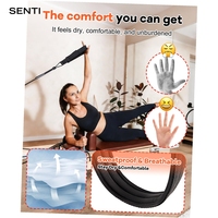 Accessoires pour Pilates Reformer : Kit de mise à niveau avec 2 sangles épaissies et séparateur de corde pour entraînements à domicile et en studio