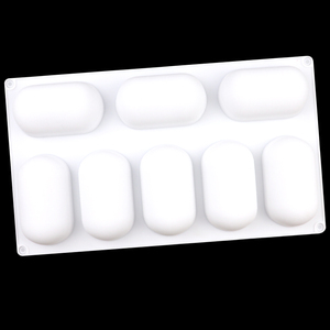 <b>Baking</b> 8 Hole Pill Shape <b>Silicone</b> Cake Mold Hand Make Diy Soap Mold Reused Easy Remold Bpa Free Pudding Mold Candle Decoration - Product Image 3