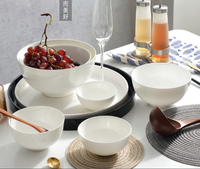Vente en gros Bol à riz en céramique personnalisé Procelian blanc 5-9 pouces