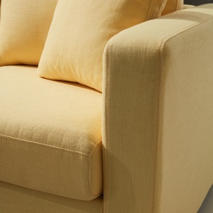 Muebles modernos de estilo nórdico para sala de estar, sofá de tela de 3 plazas, color amarillo, diseño simple italiano - Product Image 6